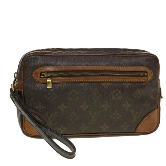 LOUIS VUITTON Monogram Marly Dragonne GM Clutch Bag M51825 LV Auth 42345 - Picture 1 of 14